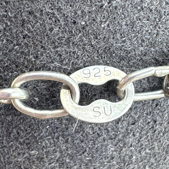 VTG Sterling Silver 925 Rope Chain Bracelet Spring Ring Clasp Size 7" Length - Picture 5 of 7